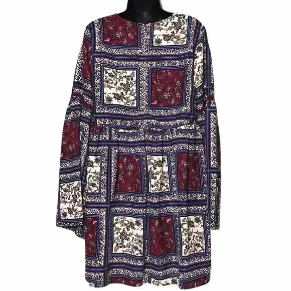 Altar’d State Block Multicolor Floral Boho Dress Size L - Picture 2 of 7